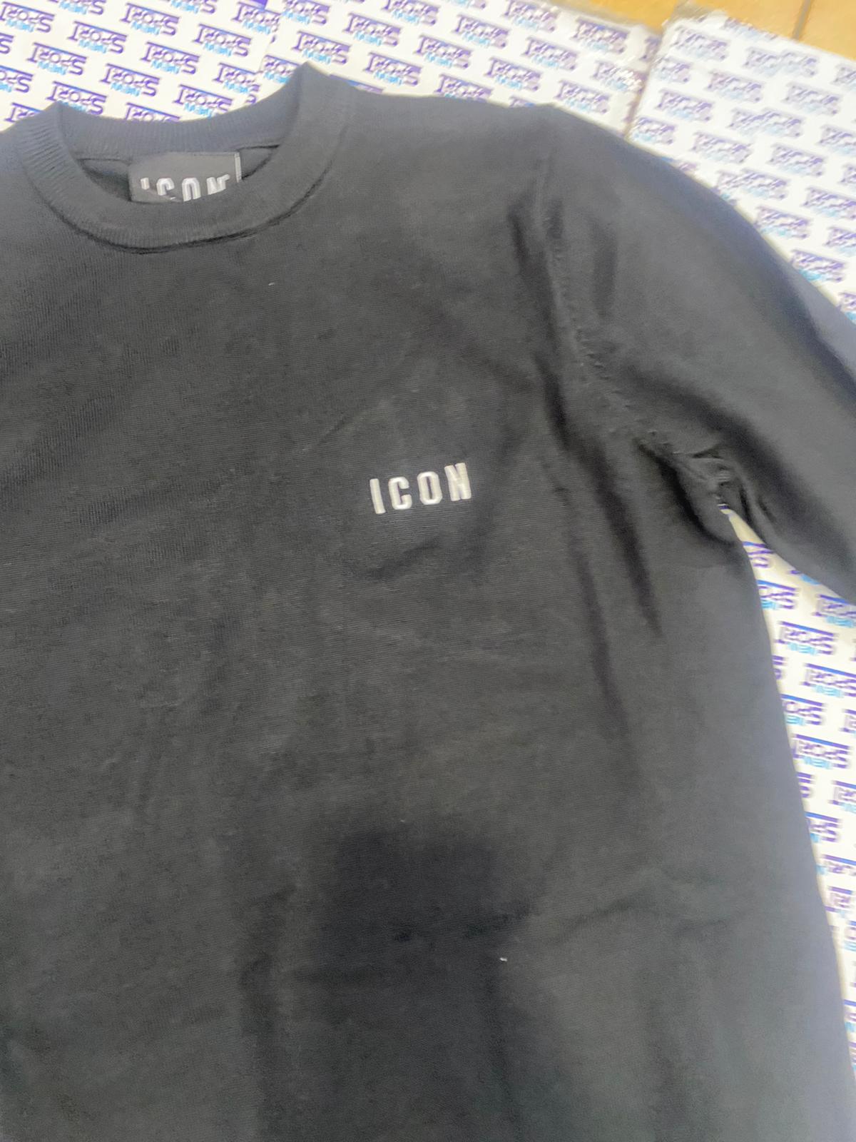 MAGLIA GIROCOLLO CON RICAMO PICCOLO ICON