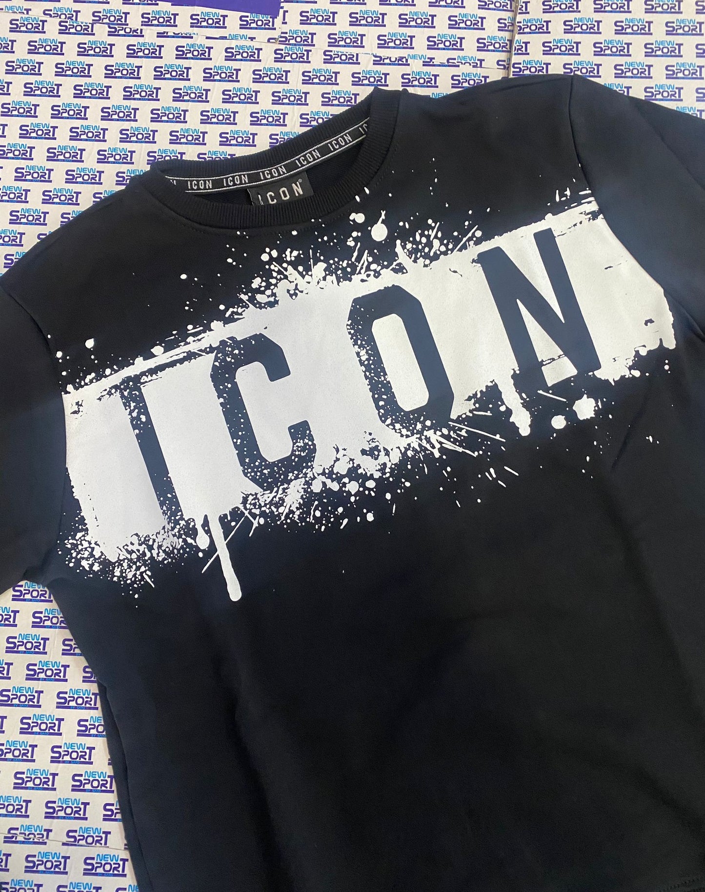 FELPA GIROCOLLO CON LOGO CON COLATURE ICON