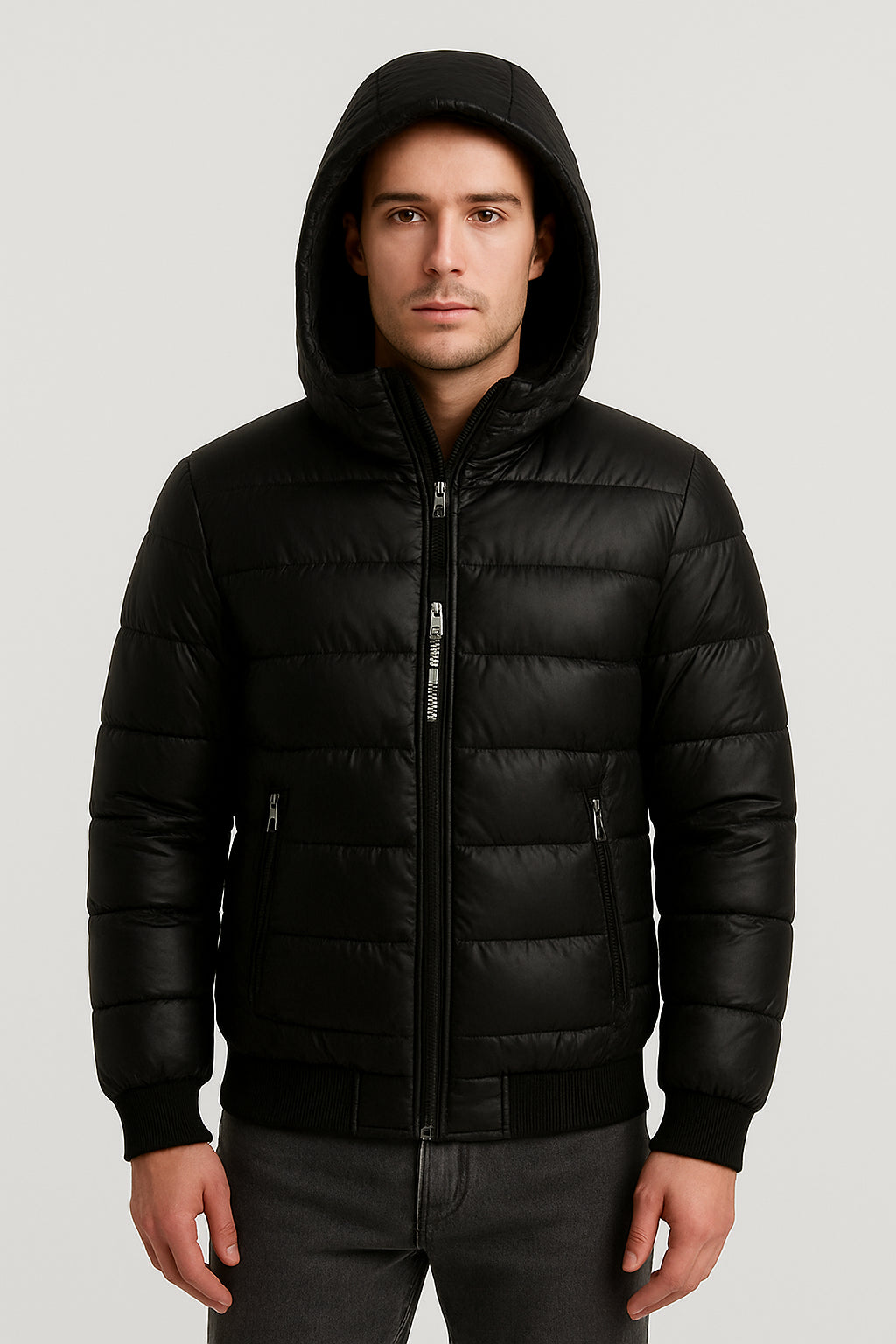 PIUMINO ECOPELLE CON ZIP MFN