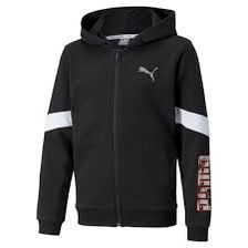 Puma Active Sport Full-Zip Hoodie Felpa Bambino 589202 01 Puma Black