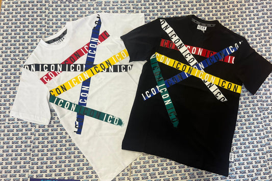 T-SHIRT ICON CON STAMPA INTRECCIO