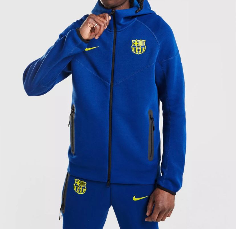 TUTA FC BARCELONA TECH
 in fleece con zip a tutta lunghezza Nike Football