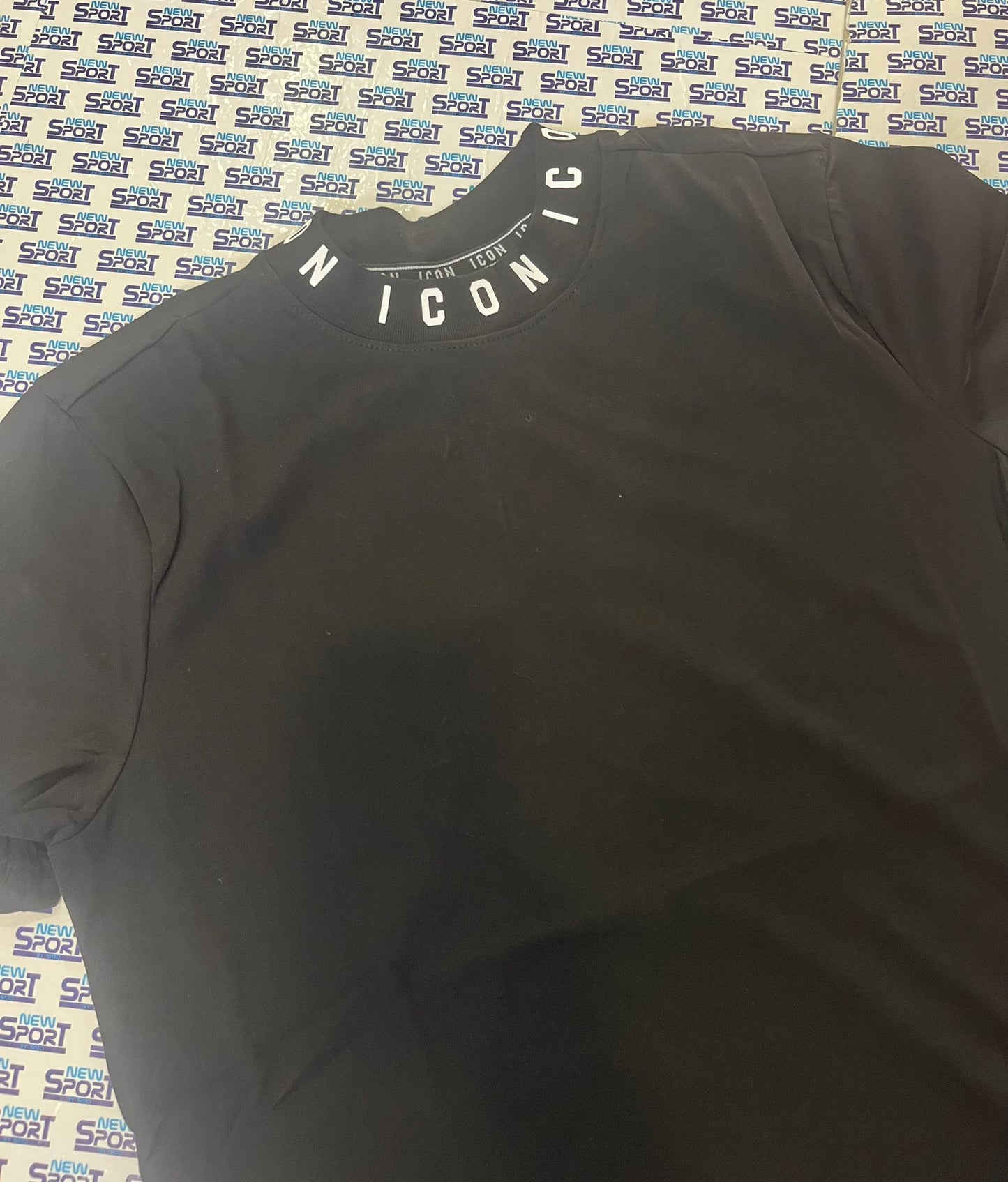 T-SHIRT ICON CON LOGO RIPETUTO SUL COLLO