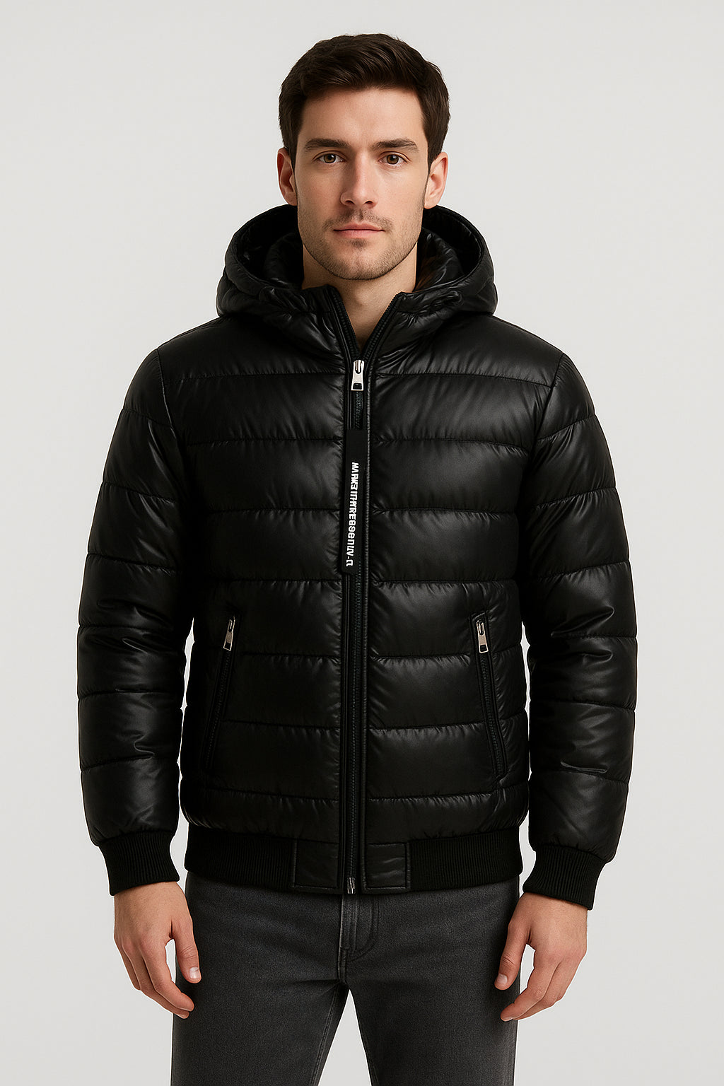 PIUMINO ECOPELLE CON ZIP MFN