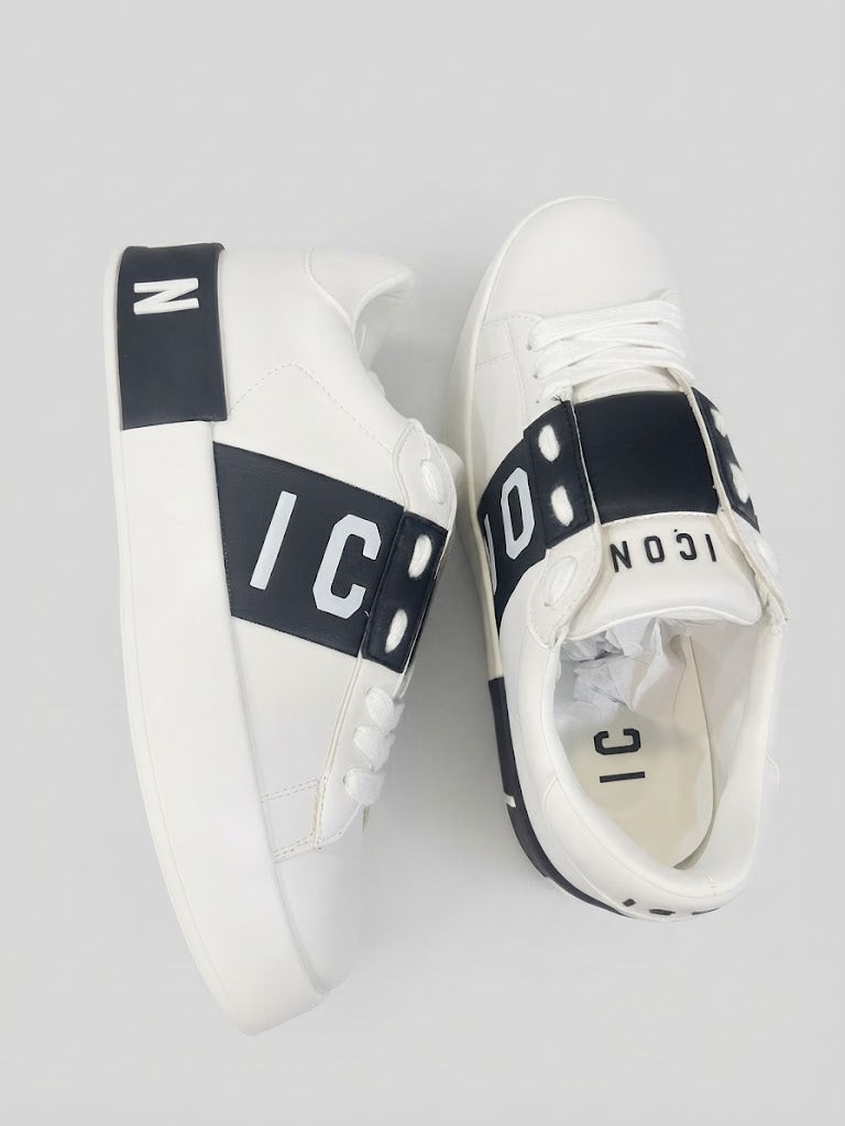 Sneakers Icon Low-Top in Pelle - Bicolor Nero/Bianco e Bianco/Nero
IC06153SU