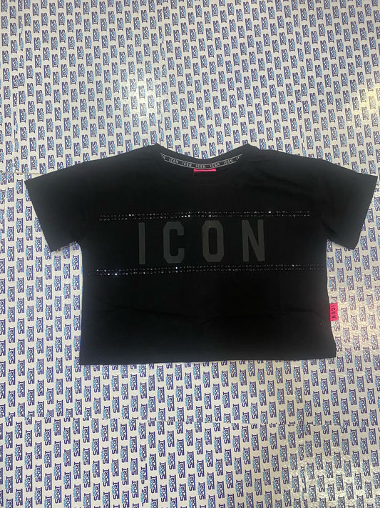 T-SHIRT CROPPED CON BORCHIE ICON